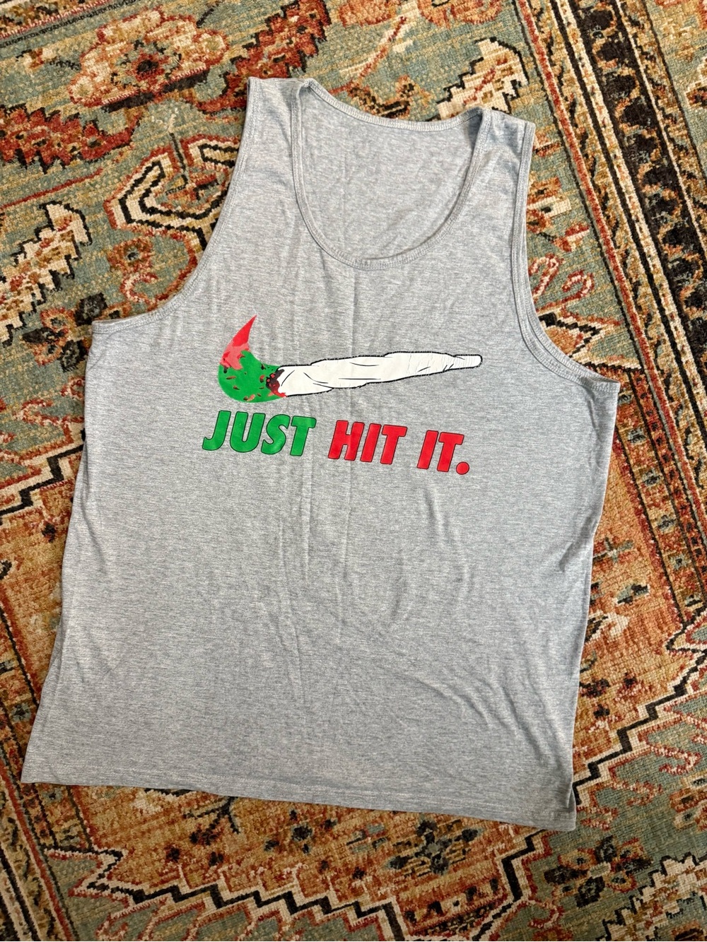 Men’s Gray Graphic Tank Top